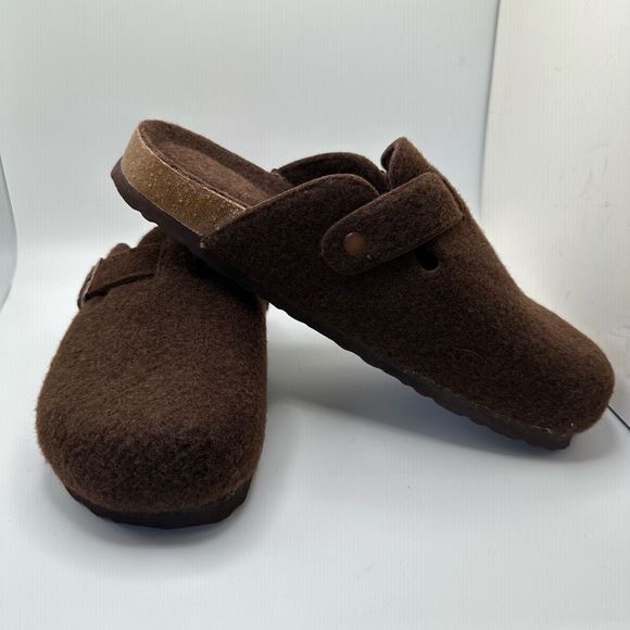 CUSHIONAIRE Womens Clog 8.5 BROWN WOOL - Picture 6 of 7